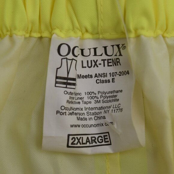 Occunomix LUX-TENR ANSI Class E Rainwear Pants 2XL ANSI E Class High Visibility - Picture 6 of 6